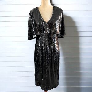 Sequin Dress With Cape